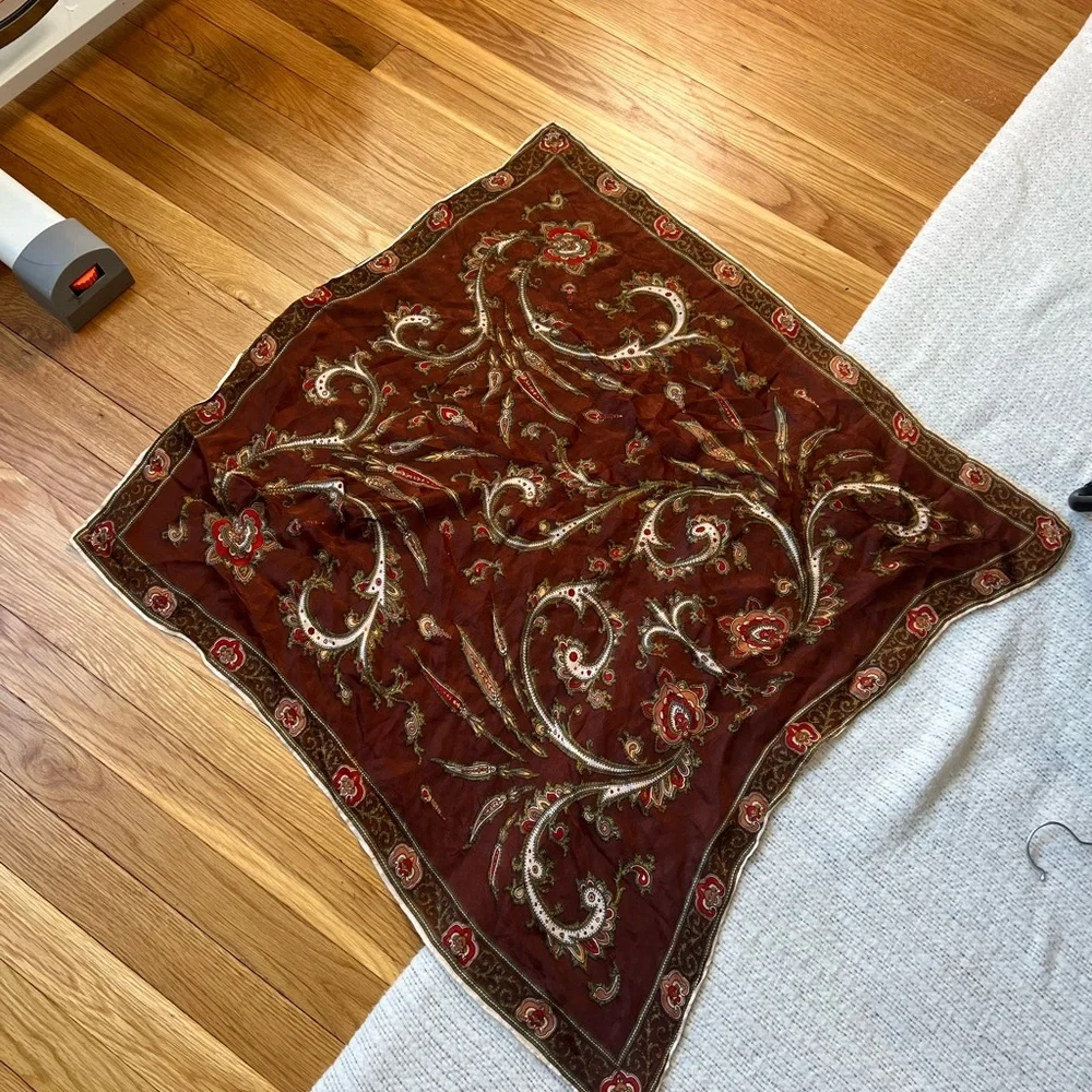 Vintage paisley scarf 30” by 30”
